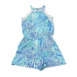 Lilly Pulitzer Lala Romper Medium Blue Haven Hey Hey Soleil Resort Beachwear